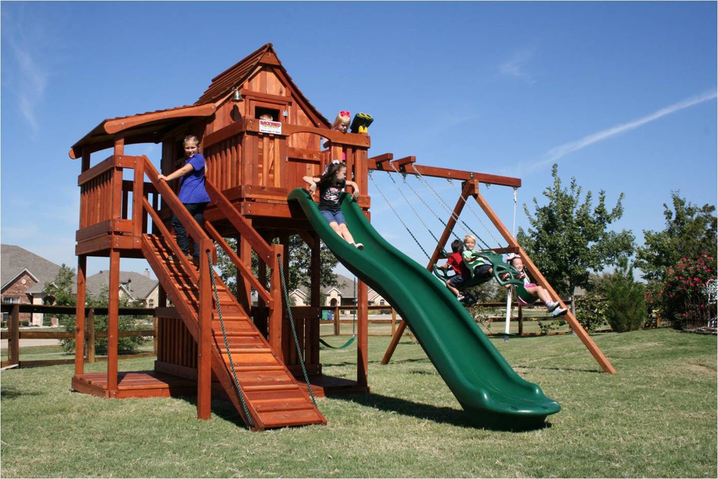 Mustang swing set adventure ramp-1